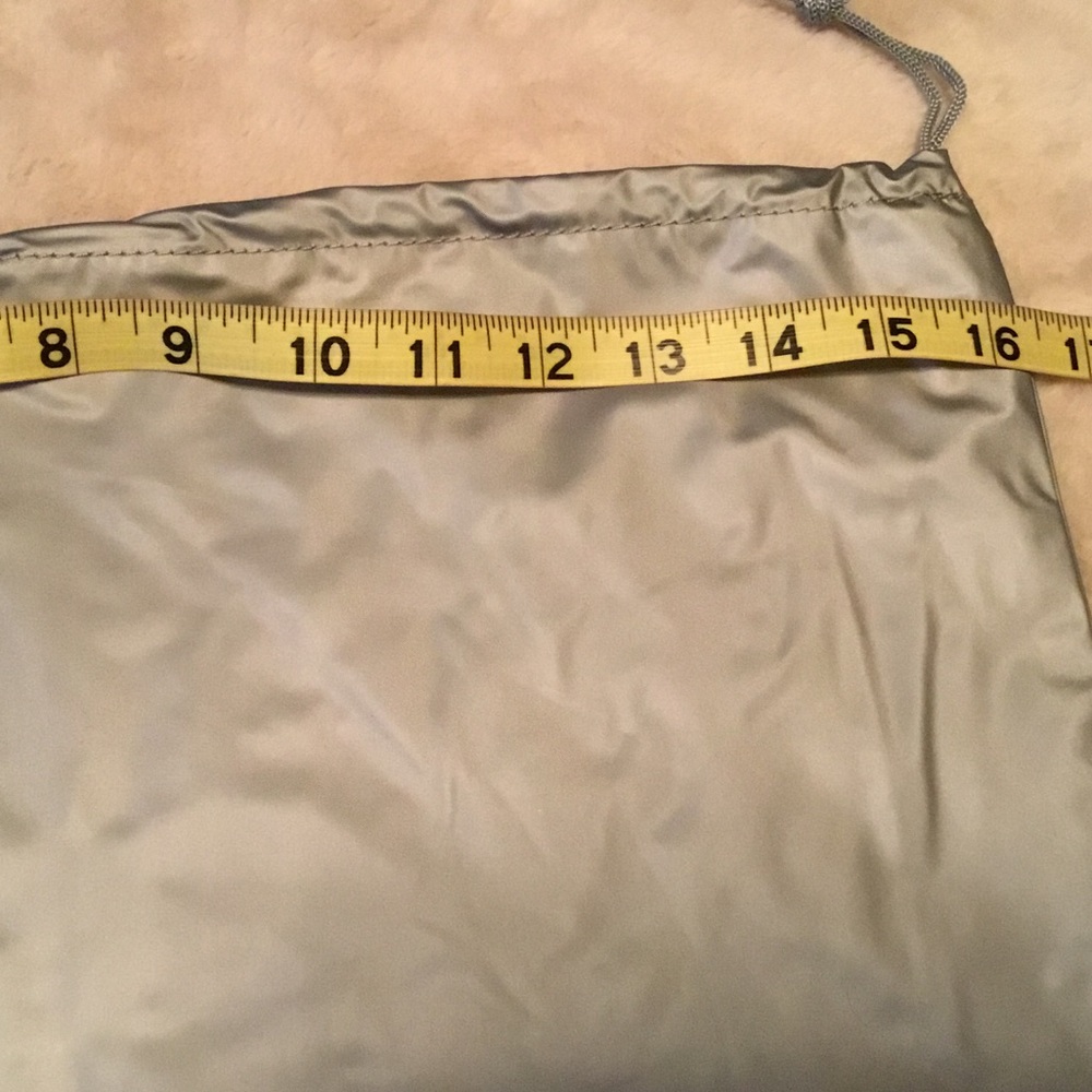 Prada Gray & Red Vinyl Drawstring Dust Bag - Picture 6 of 7